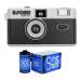 Ilford Sprite 35-II Reusable/Reloadable 35mm Analog Film Camera (Black & Silver) w/ 35mm Daylight Color Film Retro Bundl