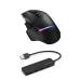 Logitech G502 X PLUS Wireless Gaming Mouse with 8-zone RGB lighting & 25K Sensor Bundle with 4-Port 3.0 USB Hub (Black)