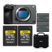Sony Alpha FX3 Cinema Line Full-frame Camera with (2) Sony CFexpress Type A 160GB Cards & (2)Extra NPFZ100 batteries
