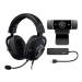 Logitech G Pro X Gaming Headset with Blue Voice Technology with Logitech C922 Pro Webcam and Knox Gear 4 Port USB Hub