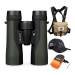 Vortex 8x42 Crossfire HD Roof Prism Binoculars with GlassPak Harness Case, Cap and Floating Strap Bundle