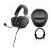 beyerdynamic MMX 150 Black Gaming Headset (Black) with Knox Gear Hard Shell Headphone Case and 6' audio extension cable