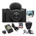 Sony ZV-1F Vlog Camera for Content Creators and Vloggers (Black) Bundle