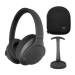 Audio-Technica ATH-ANC700BTBK Wireless Noise-Canceling Headphones (Black) bundle with Knox Gear Stand and Case