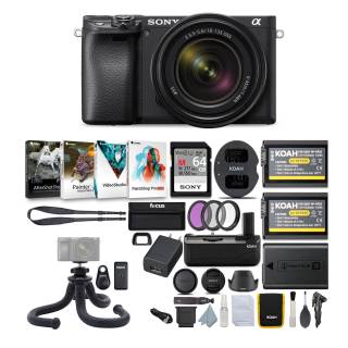 Sony Alpha a6400 Mirrorless Digital Camera with 18-135mm Lens (Black) and Accessories Bundle