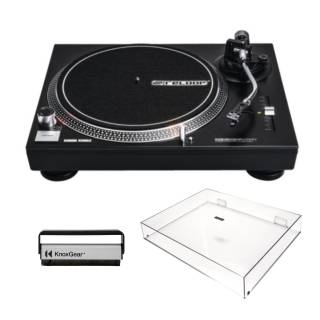 Reloop RP-2000 mk2 Direct Drive Turntable with Reloop Dust Cover and Record Brush