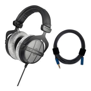 Beyerdynamic DT 990 PRO 250-Ohm Open Studio Headphone with Knox Gear 6-Feet Nylon Braided Audio Extension Cable