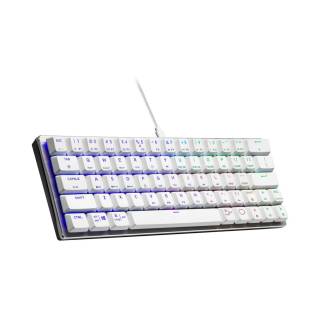 Cooler Master SK620 Wired Mechanical Low Profile Gaming Keyboard with Red Switches (Silver White)