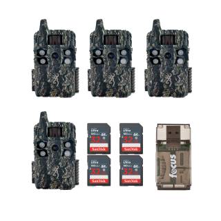 Browning Defender Wireless Ridgeline Pro Trail Camera Bundle with 32 GB SD and Card Reader (4-Pack)