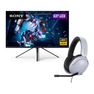 Sony 27-Inch INZONE M9 4K HDR 144Hz Gaming Monitor (SDM-U27M90) with H3 Wired Gaming Headset