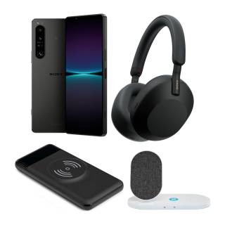 Sony Xperia 1 Mark IV 5G 512GB Smartphone with Wireless Noise Canceling Over-Ear Headphones Bundle