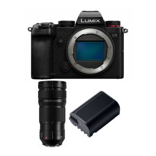 Panasonic LUMIX S5 4K Mirrorless Full-Frame L-Mount Camera Body with S-E70200 LUMIX S PRO 70-200mm Lens Bundle