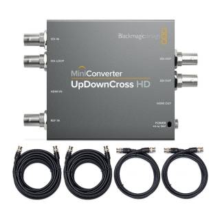 Blackmagic Design Mini Converter UpDownCross HD with (2) Koah 6' SDI and (2) Koah 25' SDI cables bundle