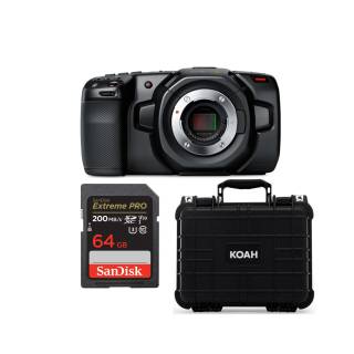 Blackmagic Design Pocket 4K Cinema Camera Bundle with 64GB Memory Card and Case