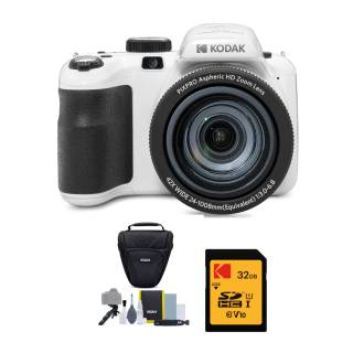 Kodak PIXPRO AZ425 Astro Zoom 20 MP Digital Camera (White) with 32GB SD Card and Camera Case