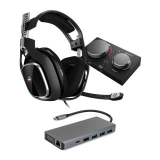 A40 TR Headset + MixAmp Pro TR for Xbox One & PC (Refreshed Version) Bundle With Knox Gear Kernel 13-in-1 USB-C Hub