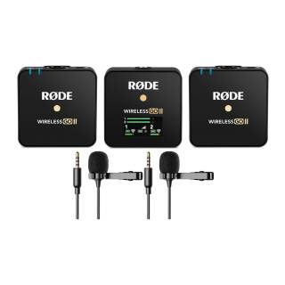 Rode Microphones Wireless GO II Dual Channel Wireless Microphone System Bundle with Knox Gear Lavalier Microphones
