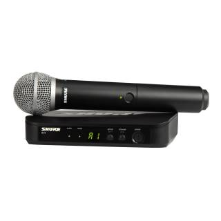 Shure BLX24/PG58 Wireless Vocal System with J11 Frequency Band, Microphone Clip, and Power Supply