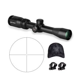 Vortex Crossfire II 2-7x32 Riflescope (V-Plex MOA Reticle) with1-inch Riflescope Rings and Hat