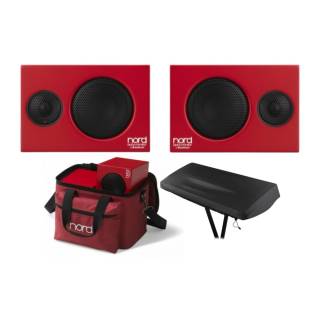 Nord Piano Monitor V2 Stereo Speakers (Pair) Bundle with Nord Soft Case for Piano Monitors and Cover
