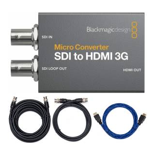 Blackmagic Design Micro Converter SDI to HDMI 3G (with Power Supply) with Accessory Bundle