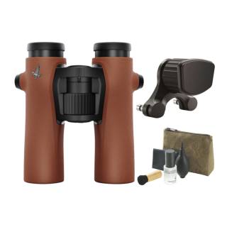 Swarovski NL Pure 10x32 Binoculars (Burnt Orange) Bundle