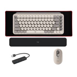 Logitech POP Keys Wireless Mechanical Keyboard and POP Mouse Bundle (Mist)-432a62e6598e474c.jpg