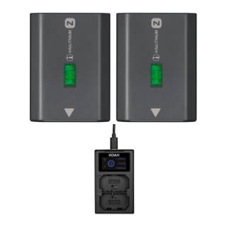 Sony NPFZ100 Z-Series Rechargeable Battery (Two-Pack) with Dual Charger Bundle