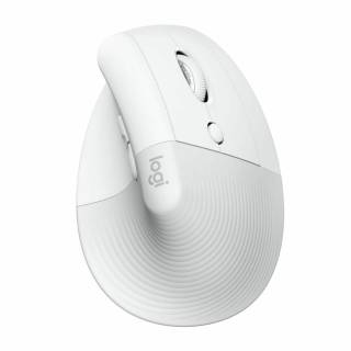 Logitech - Lift Vertical Wireless Ergonomic Mouse with 4 Customizable Buttons - Pale Gray