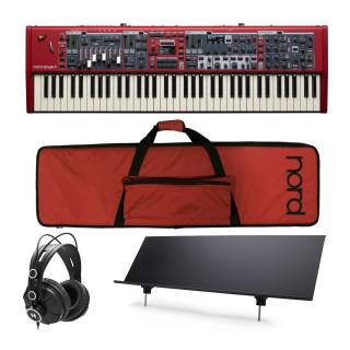 Nord Stage 4 Compact 73-Key Semi-Weighted Keyboard with Nord Soft Case, Nord Music Stand, and Closed-Back Headphones