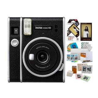 Fujifilm Instax Mini 40 Instant Film Camera with Contact Sheet Instant Film and Creative Memento Set