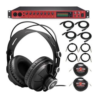 Focusrite Clarett+ 8Pre 18-In and 20-Out Audio Interface with Headphones Bundle