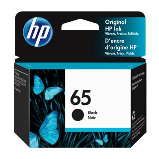 HP 65 Original Standard Yield Inkjet Ink Cartridge (Black, 120 Pages)