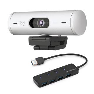Logitech Brio 500 Full HD 1080p Webcam Bundle with 4-Port 3.0 USB Hub (Off-White)-637a07c67485b2d1.jpg