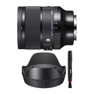 Sigma 24mm F1.4 Art DG DN Lens for Sony E Mount with Lens Hood and Cleaning Pen