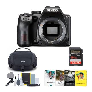 Pentax KF DSLR Camera Body (Black) with Accessory Kit, Photo Edit Software, Memory Card