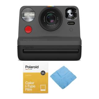 Polaroid Originals Now Viewfinder i-Type Instant Camera (Black) Bundle with Film