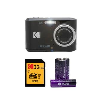 (Kodak PIXPRO FZ43 Friendly Zoom Digital Camera (Black) with AAA Battery (4-Pack) and Memory Card
