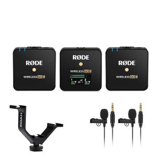 Rode Microphones Wireless GO II Dual Channel Microphone System with Rode Lavalier GO Professional Wearable Mic (Pair)