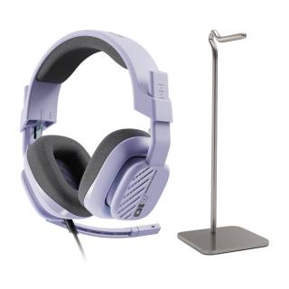 ASTRO Gaming A10 Gen 2 Headset PC (Lilac) Bundle with Metal Alloy Headphone Stand