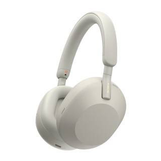 Sony WH-1000XM5 Wireless Noise Canceling Over-Ear Headphones (Silver)
