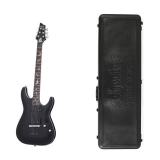 Schecter Damien Platinum 6-String Electric Guitar (Black) with Schecter Hard Shell Guitar Case