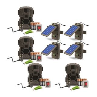 Stealth Cam PXV26 26MP Camera (4-Pack) with Stealth Cam Lithium Solar Power Panel (4-Pack)