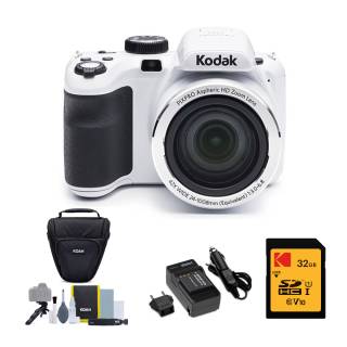 KODAK PIXPRO AZ421 Astro Zoom 16MP Digital Camera (White) with 32GB SD Card and Accessory Kit