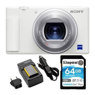 Sony ZV-1 Camera for Content Creators and Vloggers with Pro Battery with Charger and SD Card Bundle