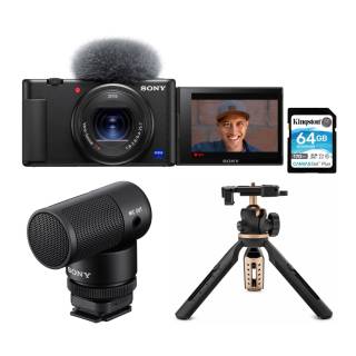 Sony ZV-1 Camera for Content Creators and Vloggers with Sony Vlogger Shotgun Microphone bundle