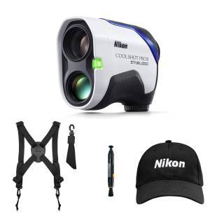 Nikon CoolShot Pro II 6x21 Stabilized Laser Rangefinder with Hat and Accessory Bundle