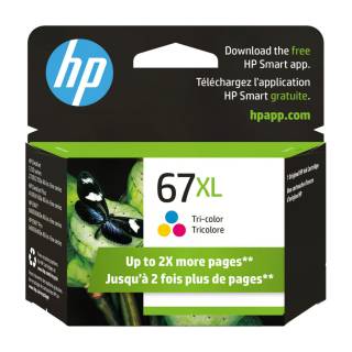 HP 67XL Original High Yield Inkjet Ink Cartridge (Tri-Color, 200 Pages)