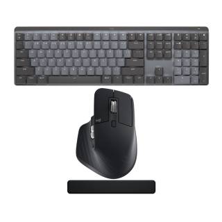Logitech MX Mechanical Wireless Illuminated Performance Keyboard with Mouse and Palm Rest