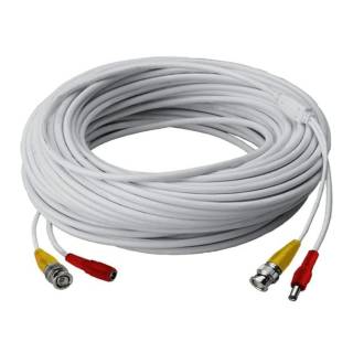 Lorex RG59 250-Feet Power Accessory Cable for Analog Security Camera (White)
